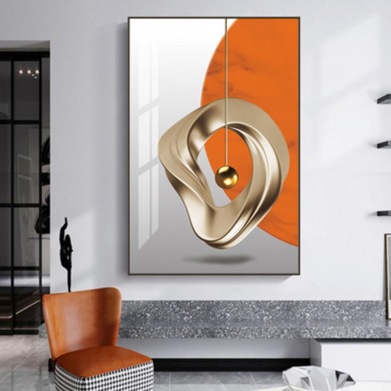 Moderne Abstrakte Goldene Licht Luxus Poster Nordic Geometrie Kunst Leinwand Malerei Wand Bild für Wohnzimmer Wohnkultur Cuadros