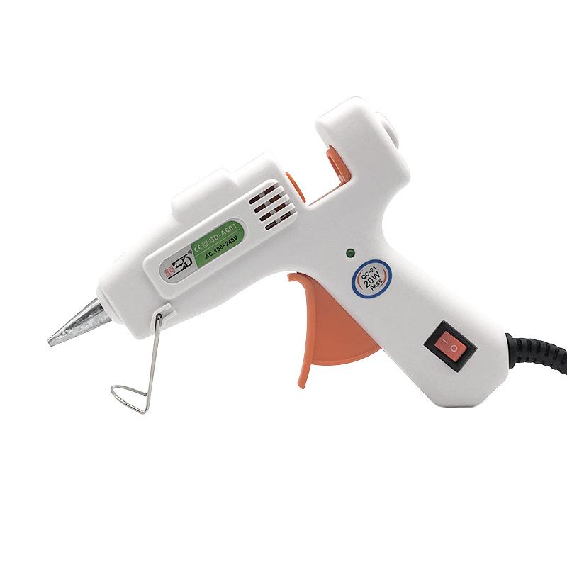 20W Portable Hot Melt Glue Gun with 7mm Sticks - Fast Heating DIY Tool