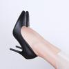 High heels women's 2025 spring, summer and autumn new stiletto design sense niche temperament socialite French black pointed single shoes