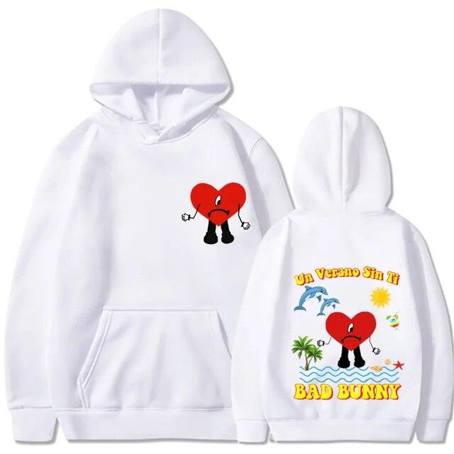 2022 New Bad Bunny Unisex's Women's Printed Hoodie Fashion Street Hip Hop Hoodie Sweatshirt Unisex High Quality Hot Sale Hoodie Unisex