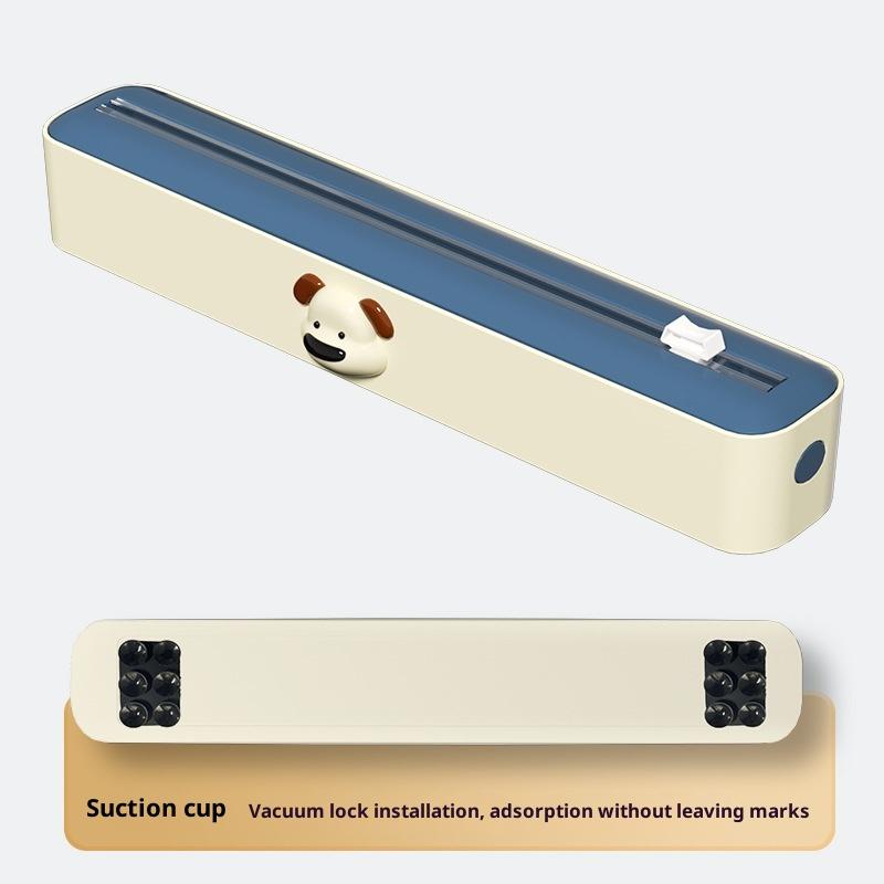 Dvojbřitý řezák na potravinovou fólii magnetický typ nastavitelný řezák na pečicí papír a hliníkovou fólii úložný box