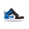 New Jordan Air Jordan 1 Cushioned Slip-Resistant Mid-Top Toddler Shoes Black Blue Infant And Toddler BQ7196-115