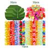 70 Stück Hawaiianische Leis Luau Party Dekoration Künstliche Tropische Palmblätter Hibiskus