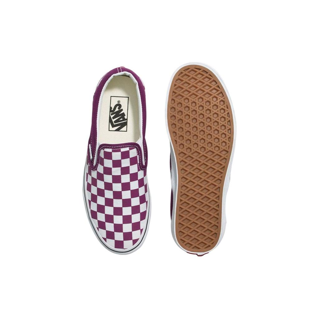 Vans Classic Slip-On Fashion Durable Low-Top Skate Shoes Unisex Sneakers Purple White VN000BVZDRV