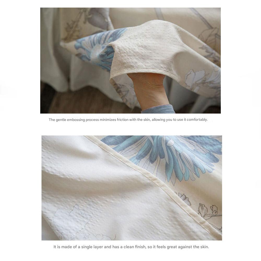 Ripple Embo Single-Layer Quilt - Gray Drawing