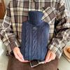 Simple Solid Color Knitted Large Capacity 2000ml Hot Water Bottle, Thickened Explosion-Proof Hand Warmer, Water-Filled Hot Water Bag