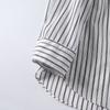 European and American style, new women's clothing, foreign style, high intelligence, light and familiar commuter style, stand-up collar striped shirt