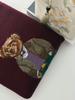 Unisex Wool Embroidered Bear Cartoon Knit Sweater