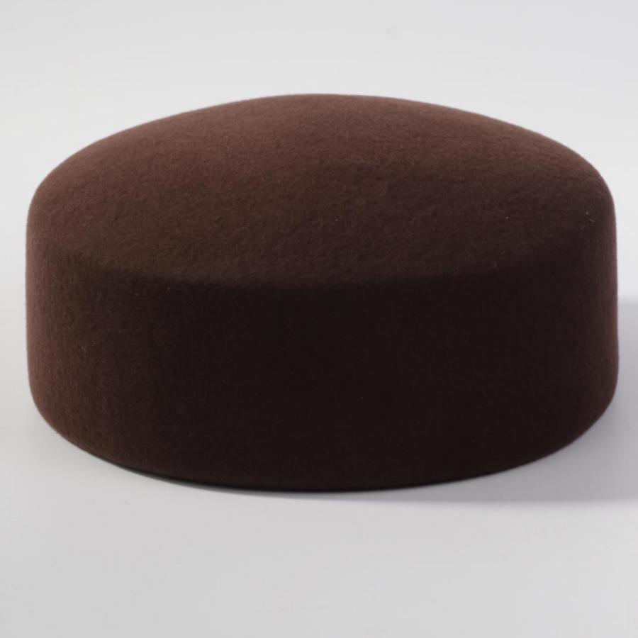 Neue Damen 100% Woll-Barettmütze - Herbst/Winter Französische Filz-Flachkappe Pillbox-Stil