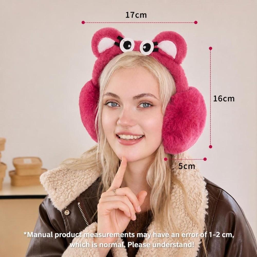 Soft Faux Fur Plush Earmuffs Elastic Headband Cartoon Ear Covers Fluffy Ear Muffs  Winter Outdoor
