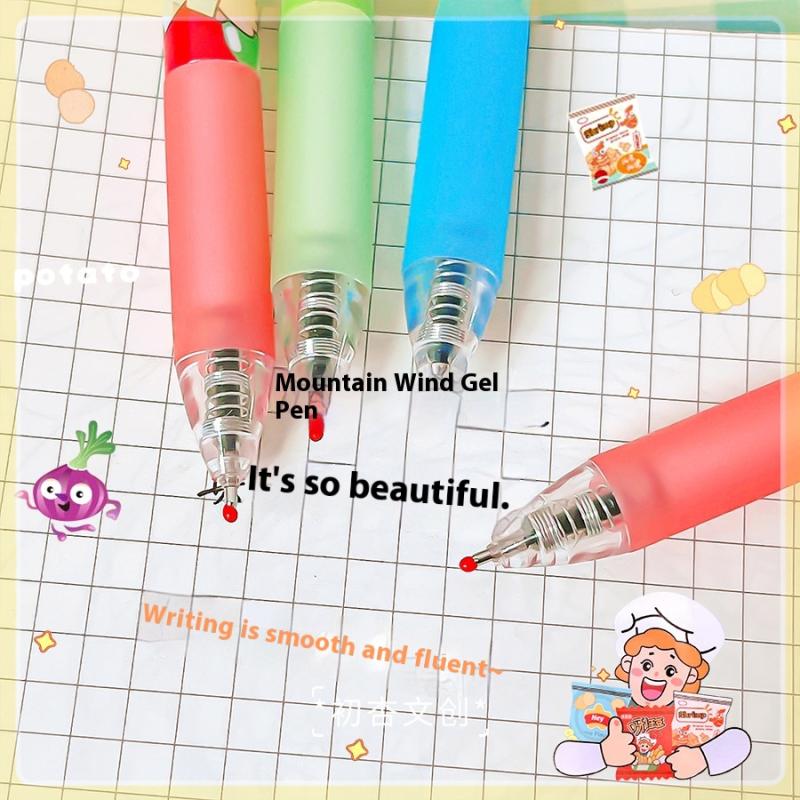 4Pcs 0.5Mm Black Blue Ink Gel Pen School Office Supplies Kawaii Cute Erasable Gel Pen Set Korean Stationery