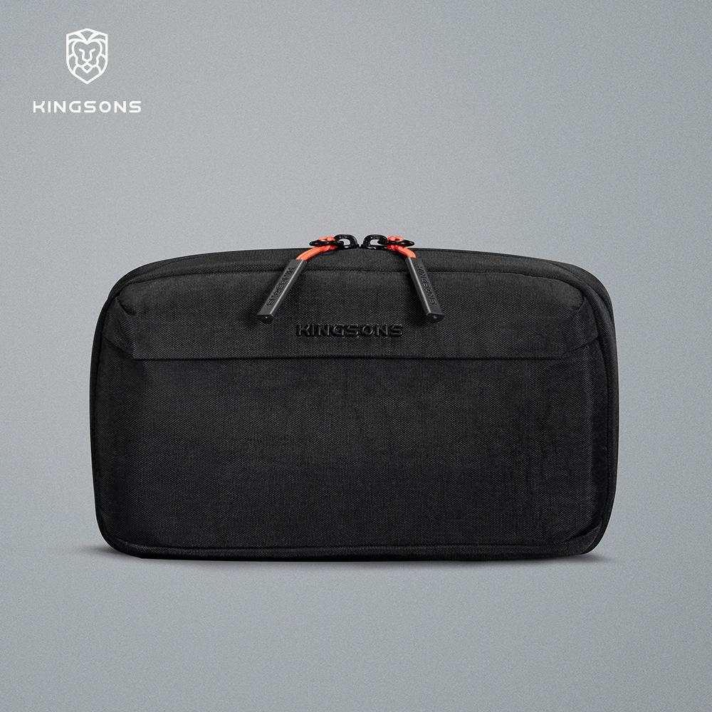 Kingsons Zubehörtasche, Kleingeld, Handy-Ausweis, Kosmetiktasche, einfache mehrschichtige spritzwassergeschützte Clutch-Tasche.