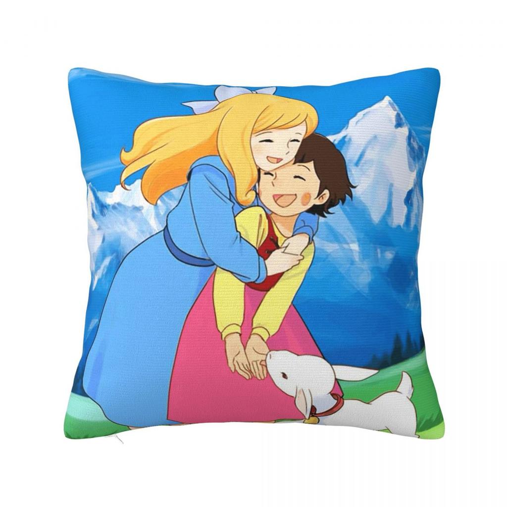 Heidi Tames Cartoon  Square Pillowcase Cushion Cover Pillow Case Throw Pillow Cover for Home Sofa Living Room