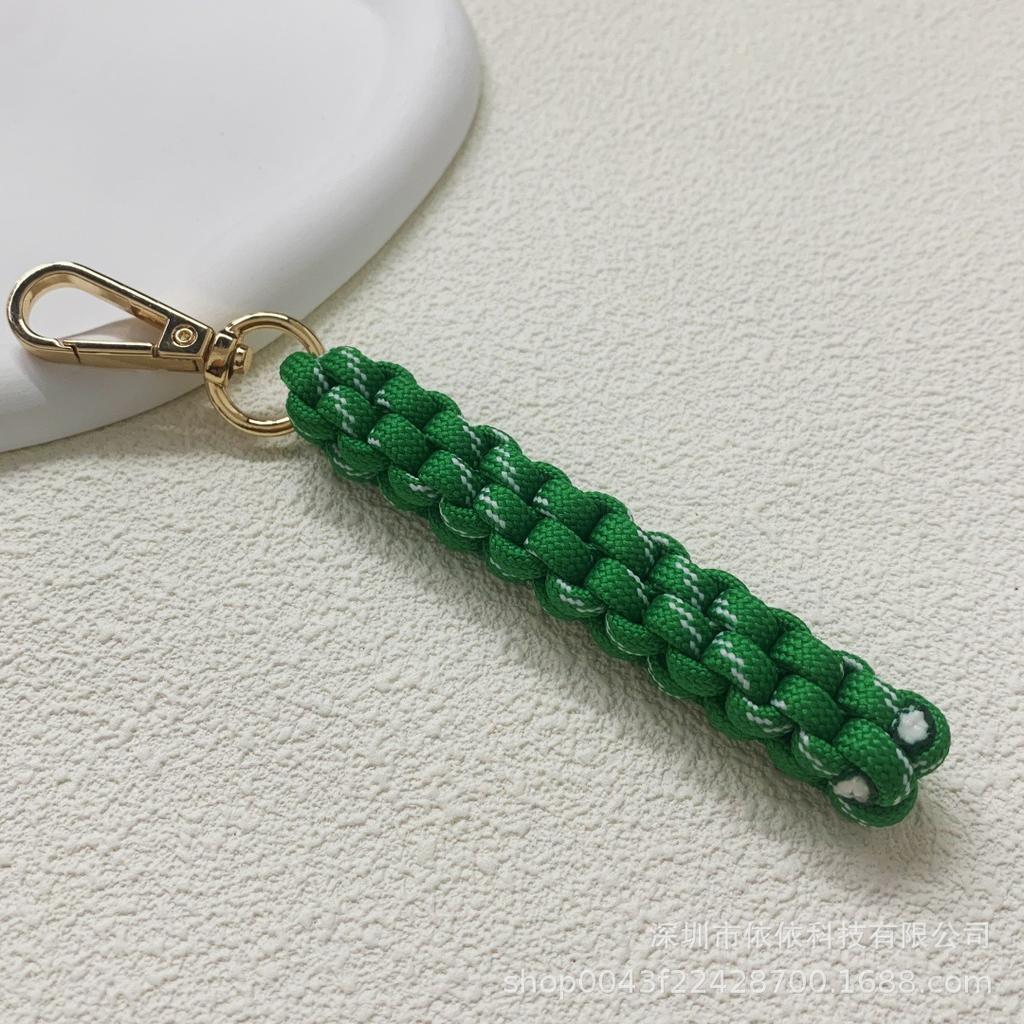 Miu family bag hanging cross-border explosive pure hand-woven pendant colorful fashionable unique shape braided rope car keychain