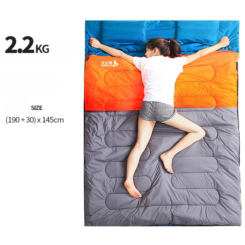 Couple Twin Sleeping Bag Widened and Thickened for Warm Outdoor Camping Sleeping Bag Indoor Lunch Rest Adult Twin Cotton Sleeping Bag