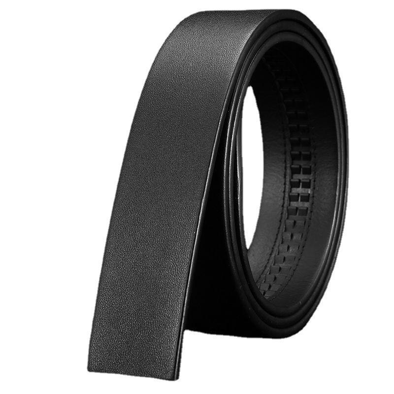 Men's 3.5" Wide Retro Cowhide Leather Belt, Automatic Buckle, Buckle-Free Option
