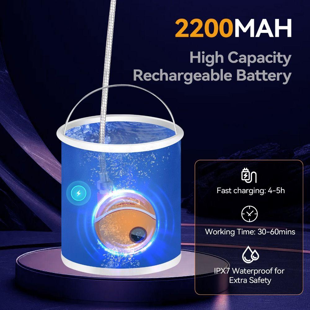 2000Mah Outdoor Shower Waterproof Pump Head Camping Shower Electric Shower  Travel