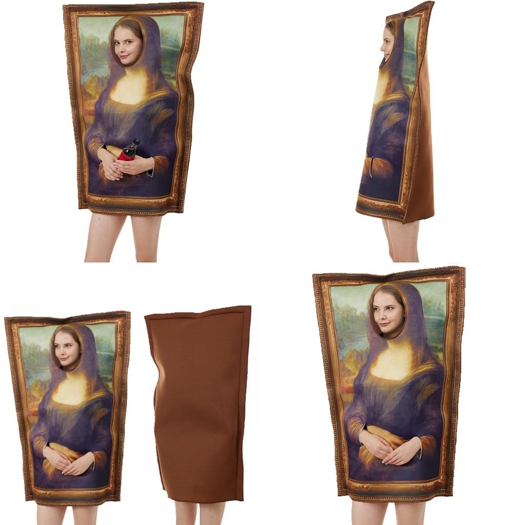 Halloween Mona Lisa Cosplay Costume For Adults And Teens High-quality Polyester Material