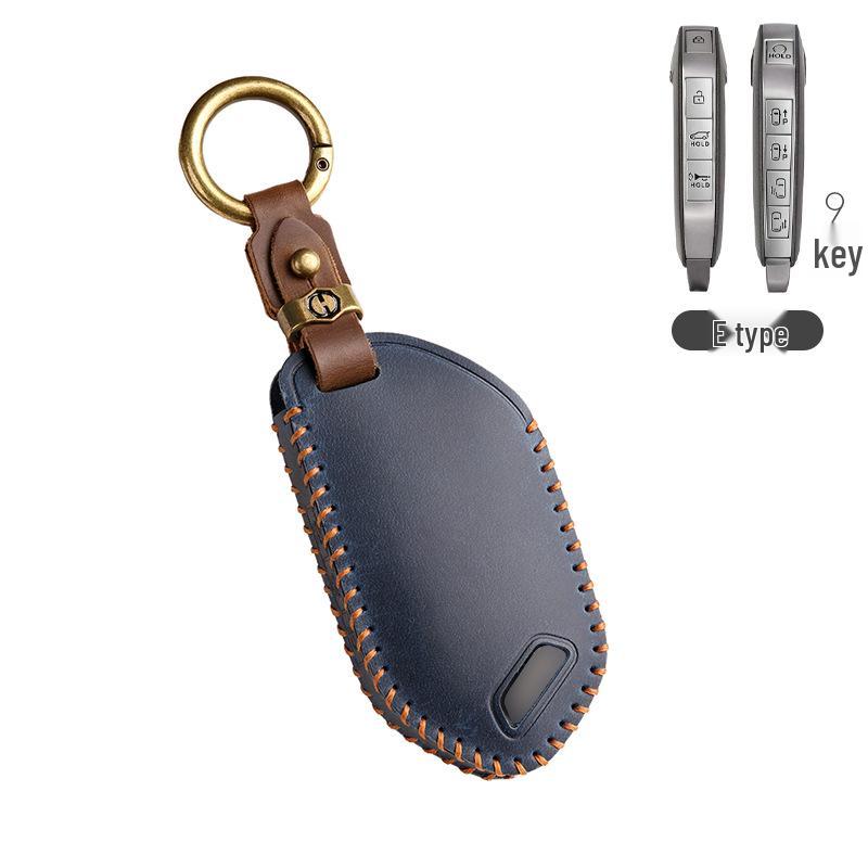 Kia EV5 Key Case: High-Grade Korean Leather Car Remote Protective Cover for Men