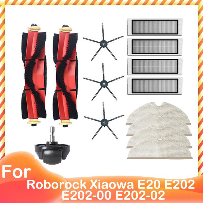 Spare Main Brush Side Brush HEPA Filter Mop Cloth Front Castor for Xiaomi Roborock Xiaowa E20 E202 E202-00 E202-02 Robot Vacuum