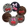 Yousheng 6PCS Car Coasters, Leopard Print Decorative Coasters, Round Heat-Insulating Stain-Proof Cup Holders, for Auto