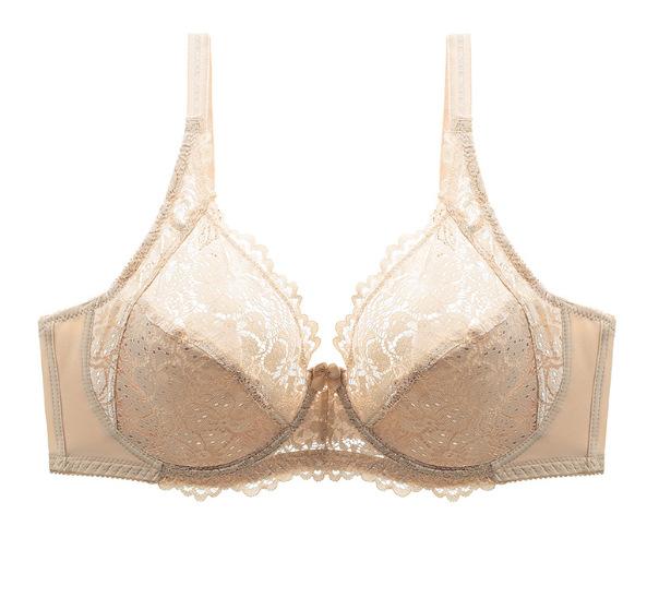 Sexy Lace Hollow Out Breathable Bras for Women, Plus Size Ultra-Thin Solid Color Bra