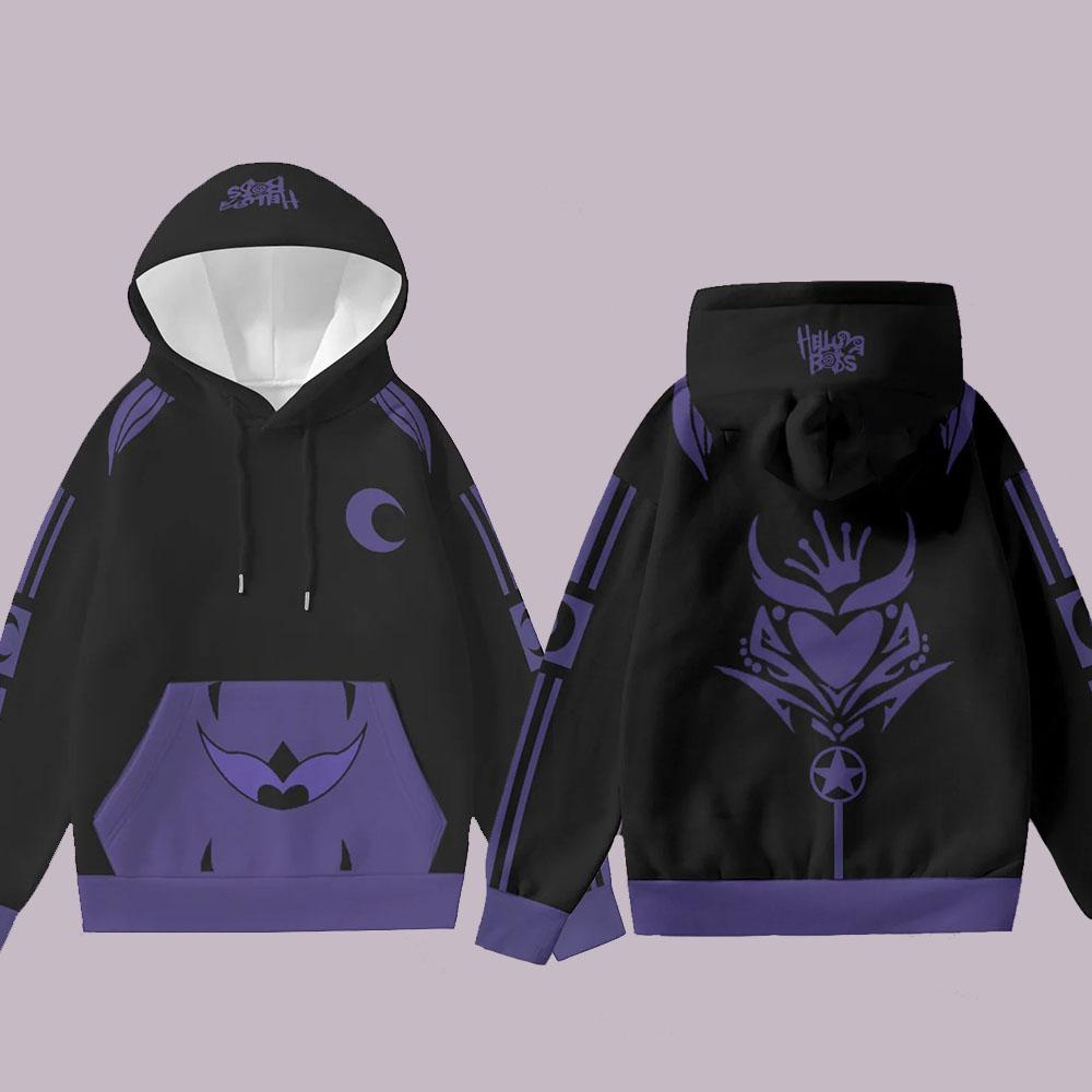 

Helluva Boss Столас Косплей Толстовки Флис Повседневные С длинным рукавом Толстовки Длинный рукав Унисекс Уличная одежда Мужская Женская Одежда XXXL