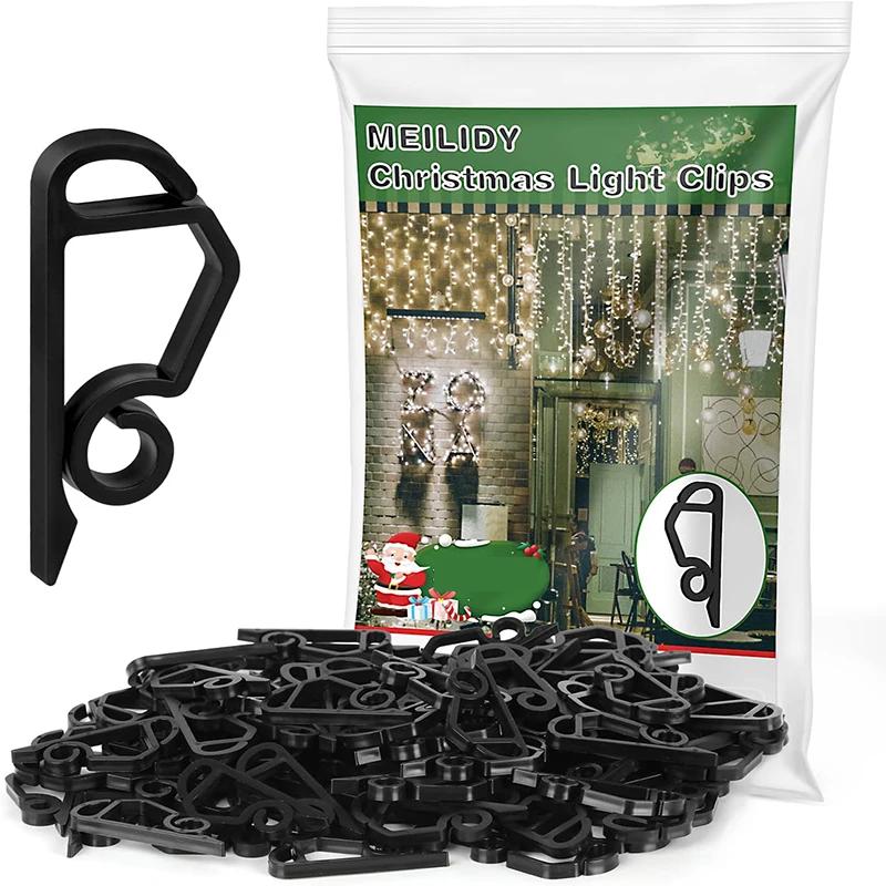 20pcs Gutter Hooks Plastic Gutter Clips Holiday Hanging Clips for Christmas Decoration Cluster Lights Icicle Multi-Purpose Hooks