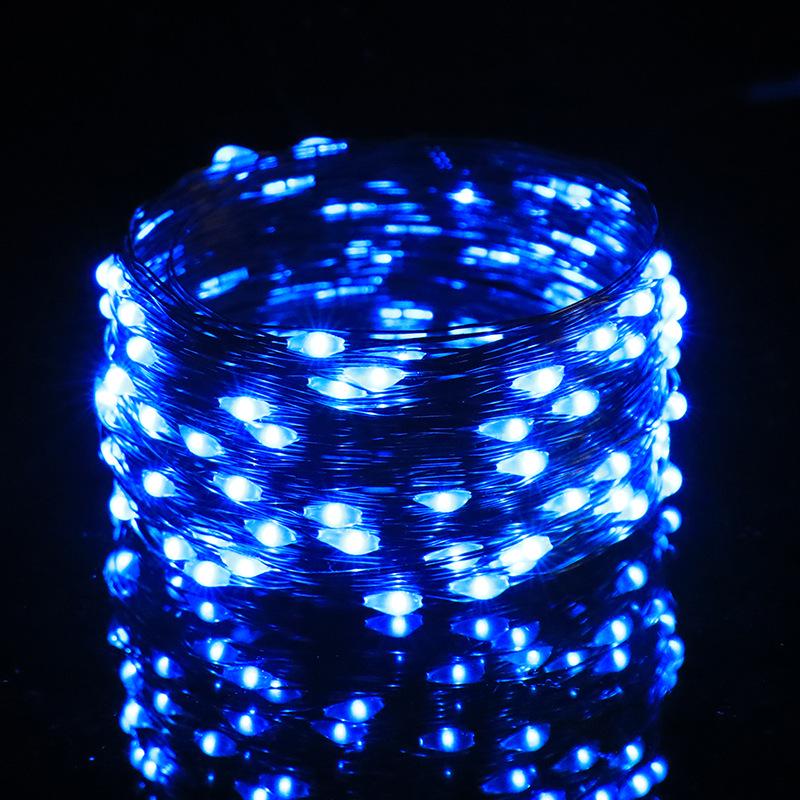 Solar Copper Wire LED String Lights - 8 Modes, Outdoor Waterproof, Colored Garden & Christmas Decoration Lights