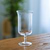 INF06 CRISON Striped Crystal Glass cup/Long Drink Cocktail glass/HIGHBALL GLASS/mixologist 345ml