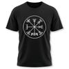 Vegvisir Runic Viking Compass T-Shirt | Symbolic Norse Graphic Tee Design