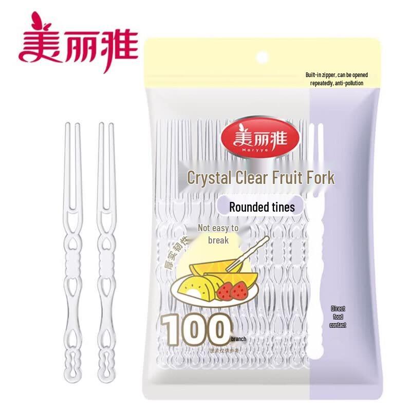 MARYYA Disposable Plastic Fruit Forks