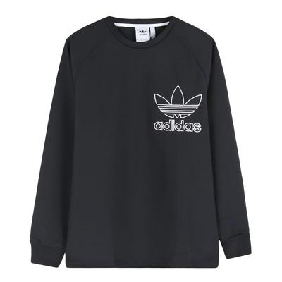 adidas Sweat-shirt à col rond imprimé avec logo Originals à manches longues pour homme Noir DX3860