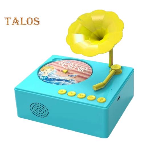 Grammophon-Spielzeug für Kinder mit 48 Karten, Früherziehung, Phonograph, Geschichten-Musik-Player, Recorder, Spieluhr, interaktives Geschichtenerzähl-Spielzeug für Kleinkinder