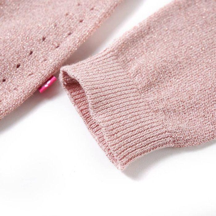 Cardigan enfant - vidaXL - Col V - 100% coton - Manches longues - Rose