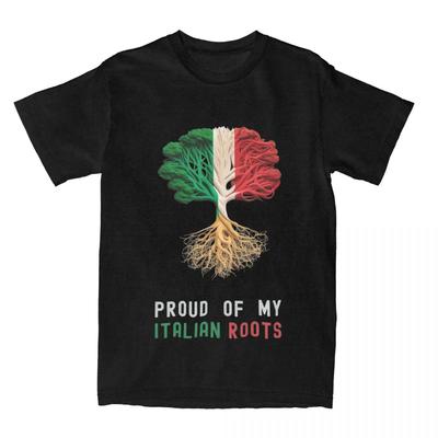 Men Women Proud Of My Italian Roots Shirt Merch Italy Flag Pure  T-shirt Clothing Fashion Tees Adult