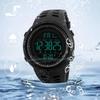 Men's Silicone Watch, 5ATM Water Resistant, Date Display, Day Display, Digital Display, Multi-Function, LED Display, Stainless Steel, Popular,