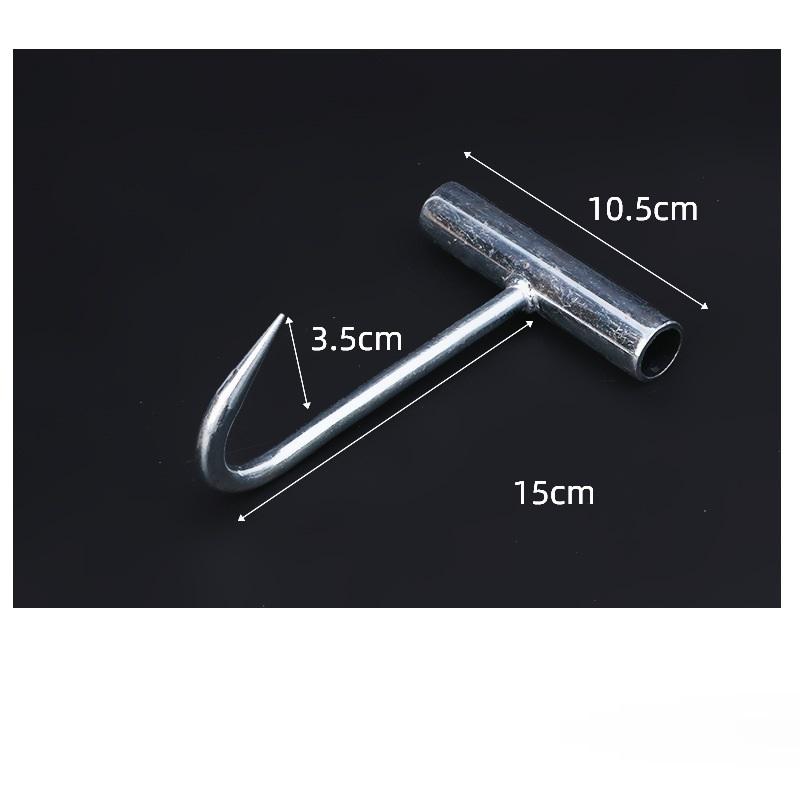 1Pcs Stainless Steel T Hooks T-Handle Meat Boning Hook for Kitchen Butcher Shop Restaurant BBQ Tool
