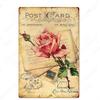 Frisch geschnittene Blumen Vintage Metallblechschild Wandplakette für Floristen Garten Hinterhof Café Familiengeschenk Dekoration N