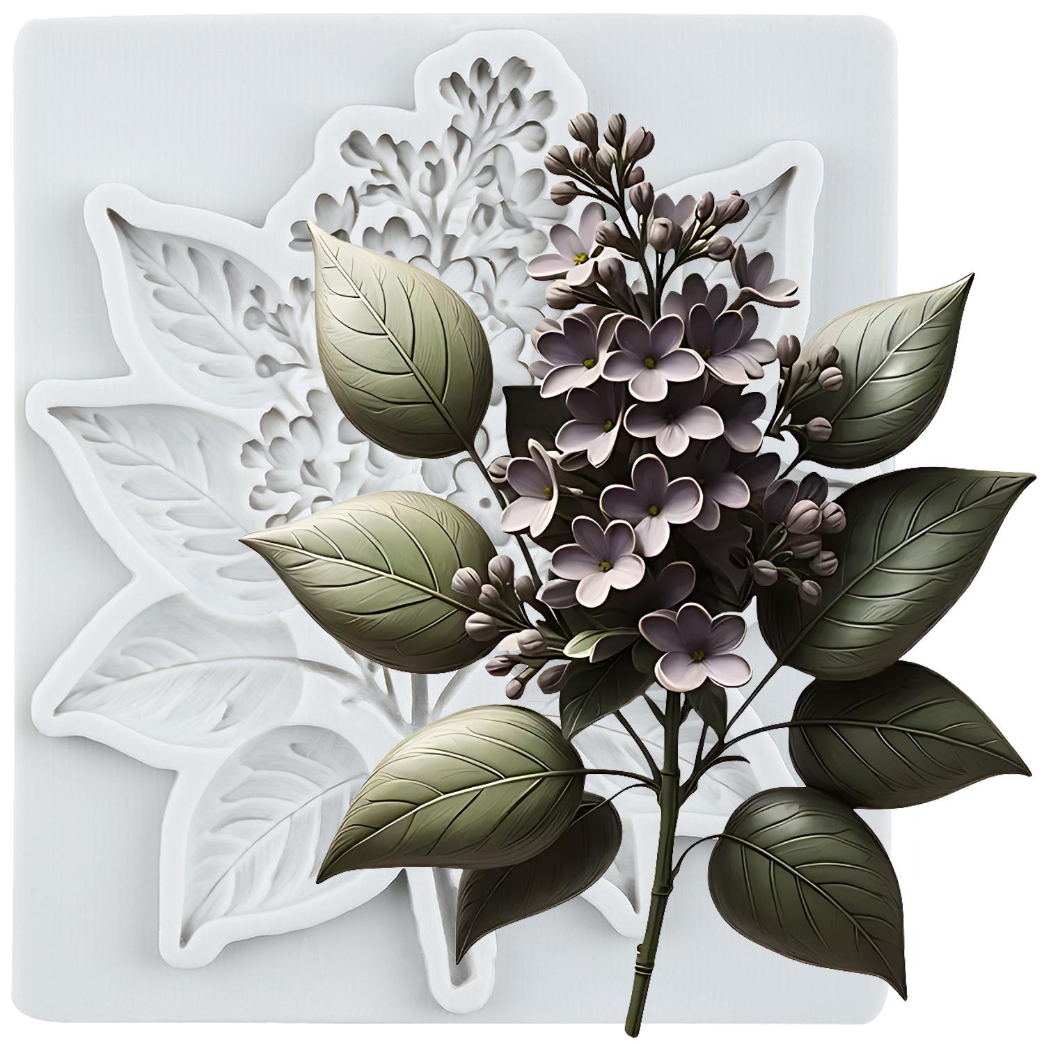 

Flower Silicone Mold Flower Wreath Mushroom Peony Flower Fondant Molds Cake Decorating Tools Cupcake Topper Candy Resin Clay Chocolate Gumpaste Mold сірий колір