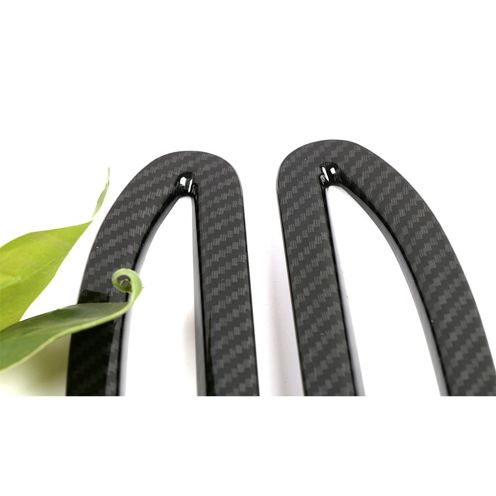 Carbon Fiber Color For Mercedes Benz A Class W177 V177 A180 A200 A250 Car Rear Bumper Foglight Lamp Frame Decorate Cover Trim