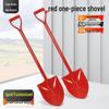Red One-Piece Shovel for Outdoor Gardening, Digging, Planting, and Transplanting