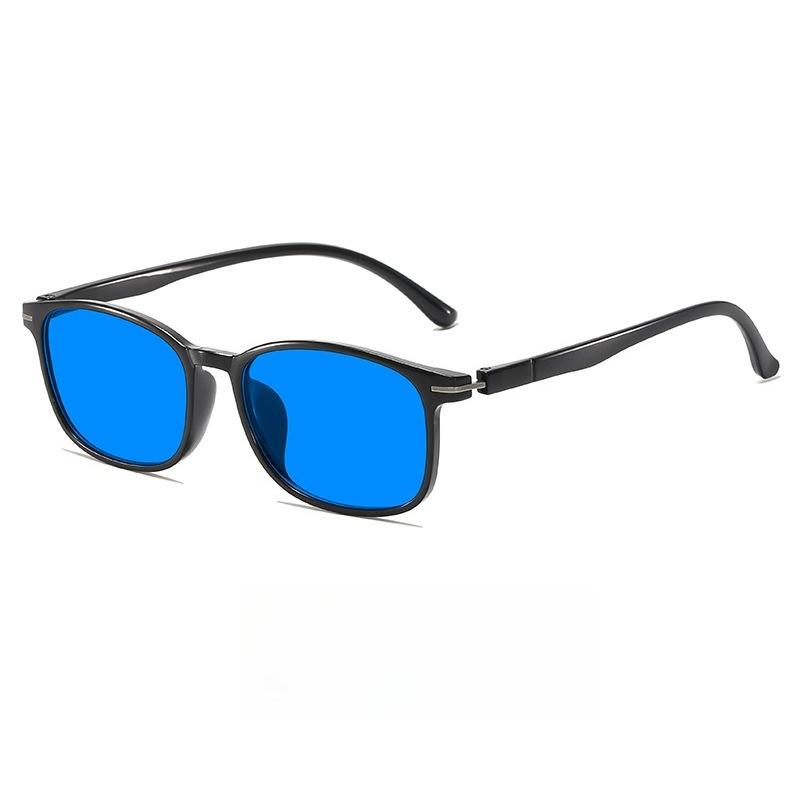 2026 New Small Square Frame Blue Light Blocking Glasses Blue and Purple Lens Computer-Specific Gaming and Esports Eye Protection