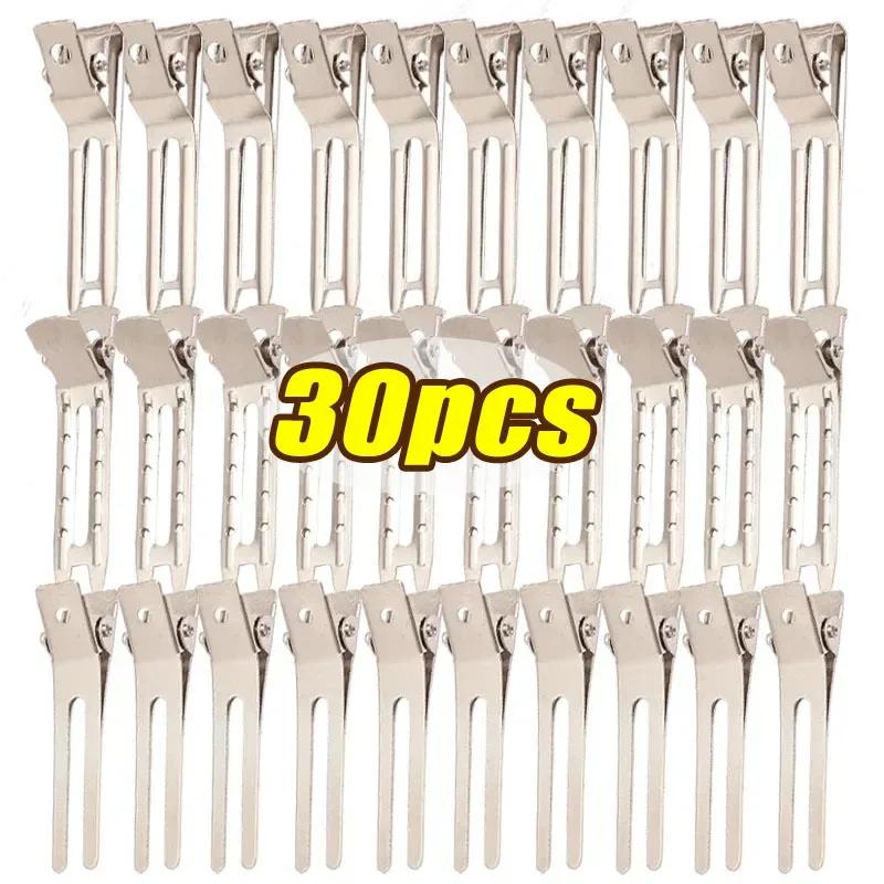 10/30pcs Double Prong No Crease Hair Clips Korean No Crease Design Fluffy Partitioning Bangs Fixer Styling Tool Unisex