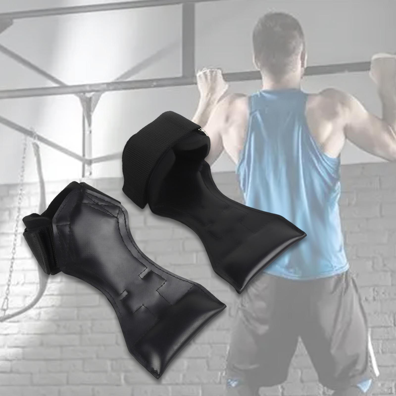 

Тяжелая атлетика наручные ремни фитнес-браслеты перчатки подтягивания упражнения рукоятки для гантелей чёрный