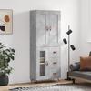 Vidaxl Vitrine, Beton Grau 69,5X34X180 Cm Material Holzwerkstoff