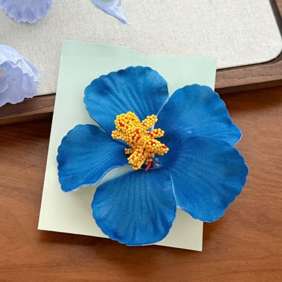 Dámská sponka do vlasů 3D umělá květinová dekorace vlásenka zadní část hlavy velká skřipcová sponka lehké vlasové doplňky