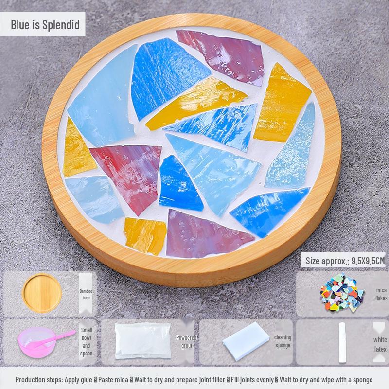 Mosaik Glimmer Bambu Underlägg & Grytunderlägg DIY-kit för Studenter & Barn