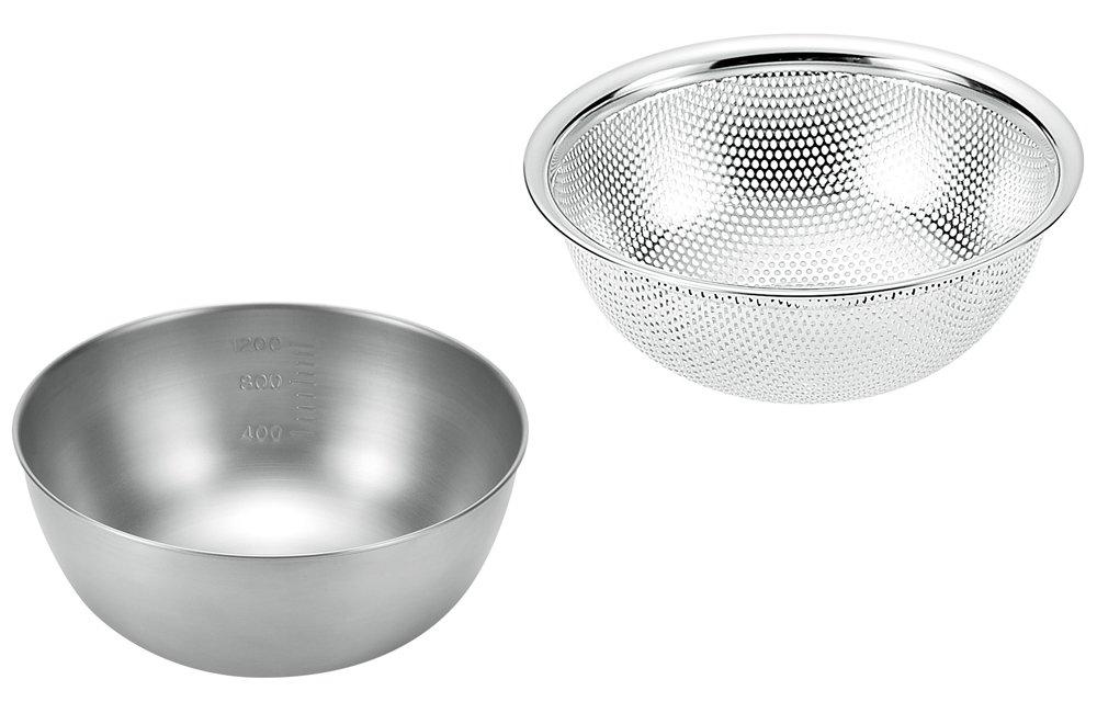 

Yokoyama Stainless Steel Bowl 18cm Perforated Bowl 18cm Silver Tsubame-no-Takumi & ETF-500