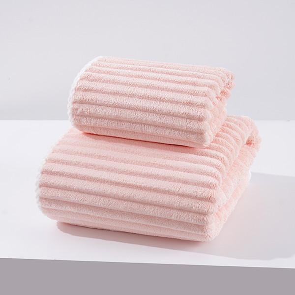 Coral Fleece Bath Towel With Absorbent Softness For Adults And Beach Use